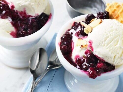 Blueberry & Almond Sundaes