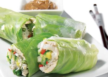 Recettes Québec -Rouleaux du printemps au poulet