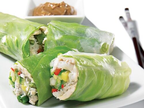 Recettes Québec -Rouleaux du printemps au poulet