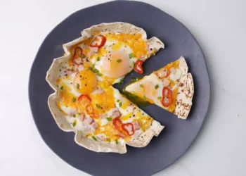 Breakfast Tortilla Pizza