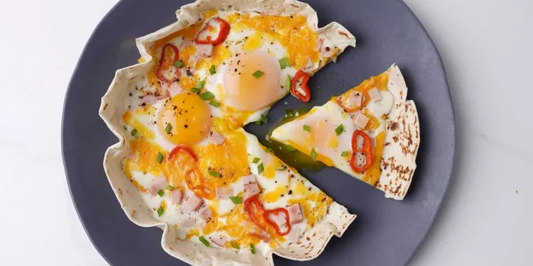 Breakfast Tortilla Pizza
