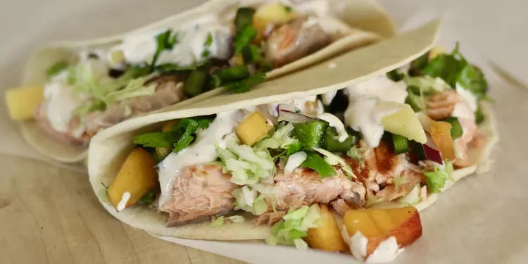 Salmon Tacos with Mango Salsa